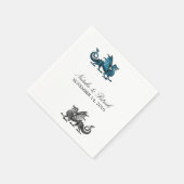 Serviette En Papier Papier Mariage en argent bleu (Coin)