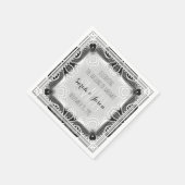 Serviette En Papier Papier Mariage en argent noir de la déesse tribale (Coin)