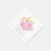Serviette En Papier Papier mariage en fleurs de cerisier rose (Coin)