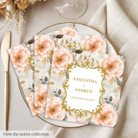 Papier Mariage en or Bleu