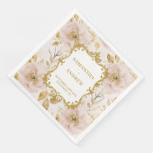 Serviette En Papier Papier Mariage en or brillant (Coin)
