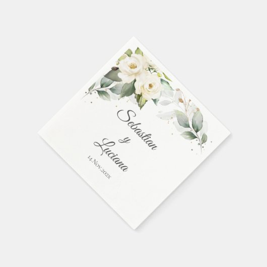 Serviette En Papier Papier Mariage Eucalyptus Napkin (Coin)