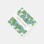 Serviette En Papier Papier Mariage Feuille Tropical Palm Napkin (Coin)