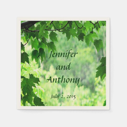 Serviette En Papier Papier Mariage feuilleté serviettes (Devant)