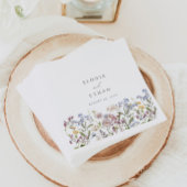 Serviette En Papier Papier Mariage fleur sauvage Naples Floral Boho