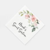 Serviette En Papier Papier Mariage floral (Coin)