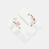 Serviette En Papier Papier mariage floral (Coin)