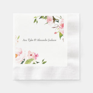 Serviette En Papier Papier mariage floral