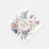Serviette En Papier Papier Mariage floral Pastel Garden (Coin)