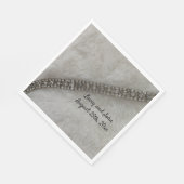 Serviette En Papier Papier Mariage fourrure blanche et diamants (Coin)