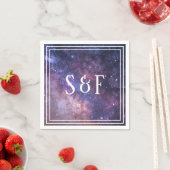 Serviette En Papier Papier Mariage Galaxy de l'univers spatial (En situation)