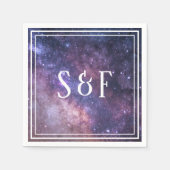 Serviette En Papier Papier Mariage Galaxy de l'univers spatial (Devant)