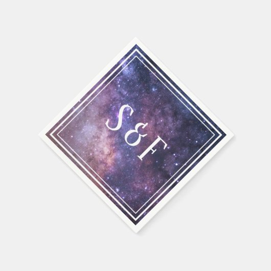 Serviette En Papier Papier Mariage Galaxy de l'univers spatial (Coin)