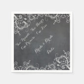 Serviette En Papier Papier Mariage Gay Chalkboard Design (Devant)