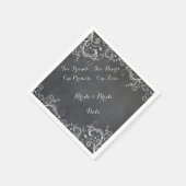 Serviette En Papier Papier Mariage Gay Chalkboard Design (Coin)