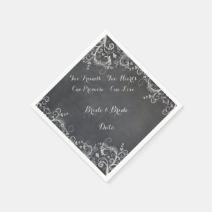 Serviette En Papier Papier Mariage Gay Chalkboard Design
