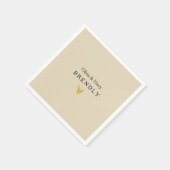 Serviette En Papier Papier Mariage Gold Heart personnalisé (Coin)