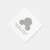 Serviette En Papier Papier Mariage gris D20 dés (Coin)