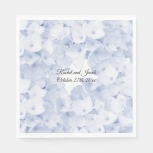 Serviette En Papier Papier Mariage Hydrangea bleu à peine serviettes