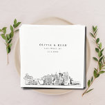 Serviette En Papier Papier Mariage Las Vegas Skyline Cocktail Napkin<br><div class="desc">Serviettes modernes en skyline Las Vegas. La conception présente un croquis étonnant avec la possibilité de customiser vos noms et votre date. Entrez l'outil de conception Zazzle pour des personnalisations de conception supplémentaires.</div>
