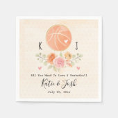 Serviette En Papier Papier Mariage Love and Basketball (Devant)