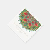 Serviette En Papier Papier Mariage Mandala vert Napkin (Coin)