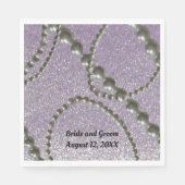 Serviette En Papier Papier Mariage Mauve en métal Fleck Pearl (Devant)