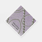 Serviette En Papier Papier Mariage Mauve en métal Fleck Pearl (Coin)