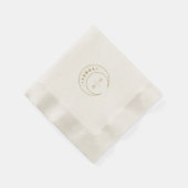 Serviette En Papier Papier Mariage monogramme céleste Napkin (Coin)
