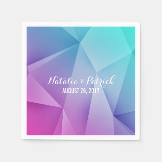Serviette En Papier Papier Mariage Multicolor Jewel Tones (Devant)