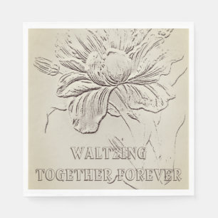 Serviette En Papier Papier mariage Napkin marchant ensemble pour toujo