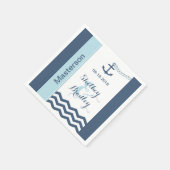 Serviette En Papier Papier Mariage nautique (Coin)