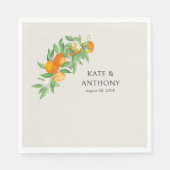 Serviette En Papier Papier Mariage Orange Blossom Citrus (Devant)