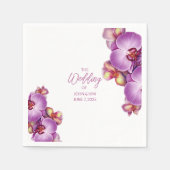Serviette En Papier Papier Mariage Orchidées Napkin (Devant)