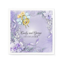 Papier Mariage personnalisable élégant violet