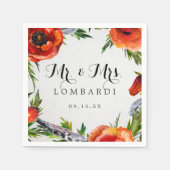 Serviette En Papier Papier Mariage personnalisable Napkin (Devant)