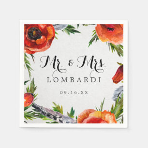 Serviette En Papier Papier Mariage personnalisable Napkin