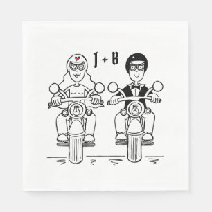 Serviette En Papier Papier Mariage pour moto moto à moto personnalisé