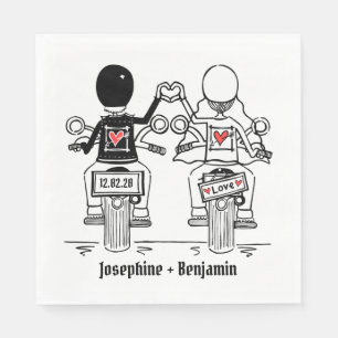Serviette En Papier Papier Mariage pour moto moto à moto personnalisé