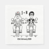 Serviette En Papier Papier Mariage pour moto moto à moto personnalisé (Devant)