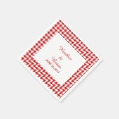 Serviette En Papier Papier Mariage Red Houndstooth (Coin)