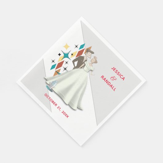 Serviette En Papier Papier Mariage rétro (Coin)