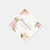 Serviette En Papier Papier Mariage Romantique à aquarelle (Coin)