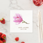 Serviette En Papier Papier Mariage rose (En situation)