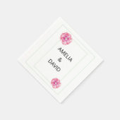 Serviette En Papier Papier Mariage rose (Coin)