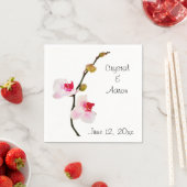 Serviette En Papier Papier Mariage rose orchidée (En situation)