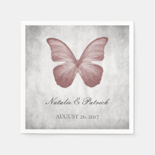 Serviette En Papier Papier Mariage rose Papier