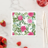 Serviette En Papier Papier Mariage rose vif (En situation)
