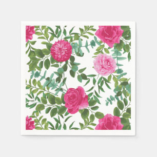 Serviette En Papier Papier Mariage rose vif