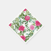 Serviette En Papier Papier Mariage rose vif (Coin)